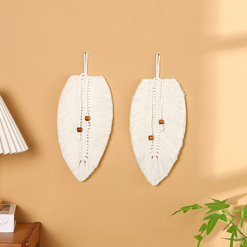 Leaf-Shaped Macrame Wall Art Kalsten