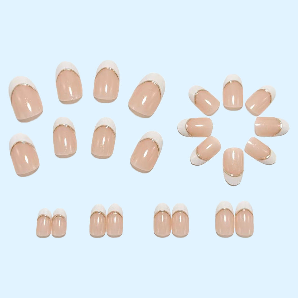 Acrylic Nail Set with Elegant French Manicure Kalsten