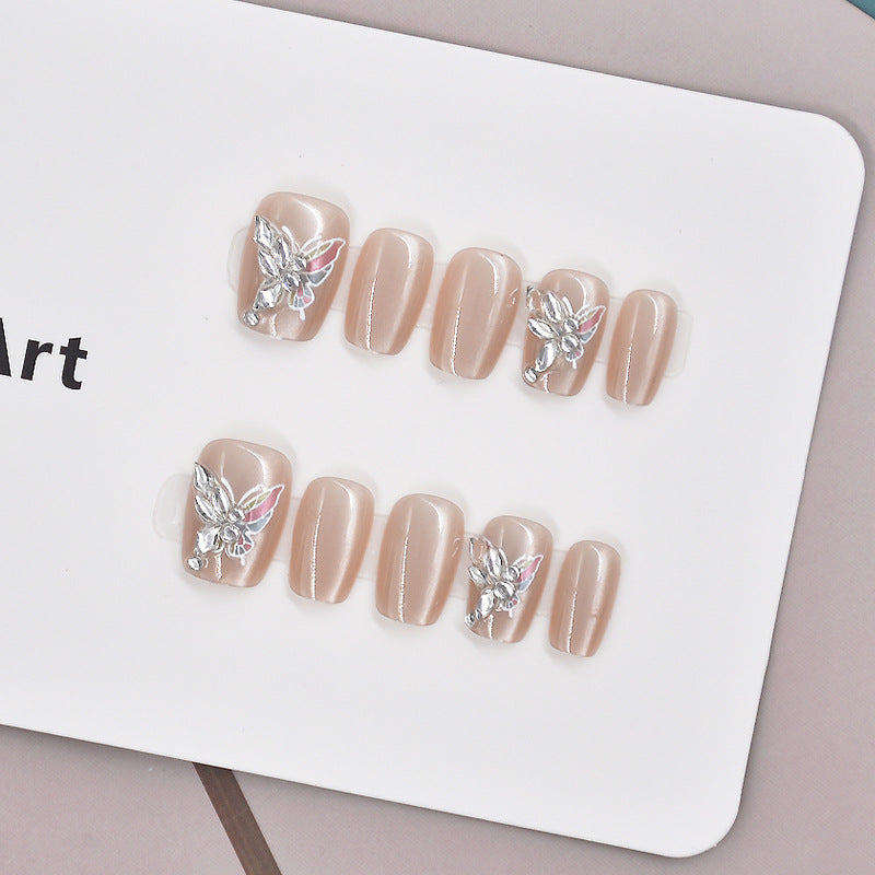 Glamorous Heart-Themed Press-On Nail Set Kalsten