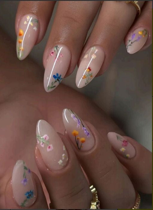 Floral Artistic Nail Enhancements Kalsten