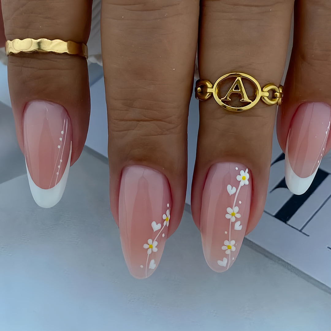 Artistic Floral Gradient Press-On Nail Set Kalsten