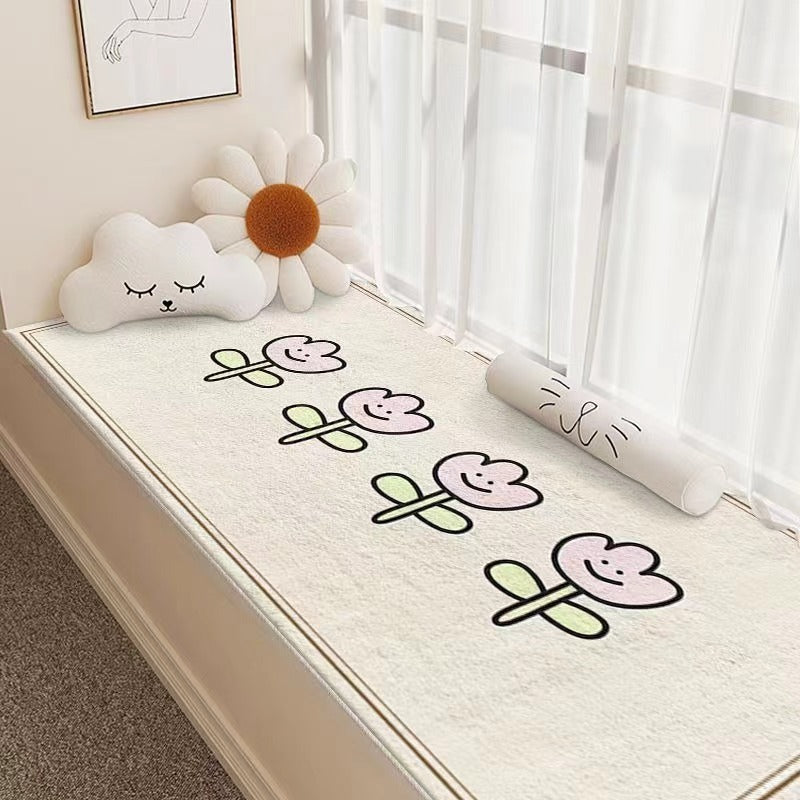 Plush Cartoon Dog-Themed Bath Mat