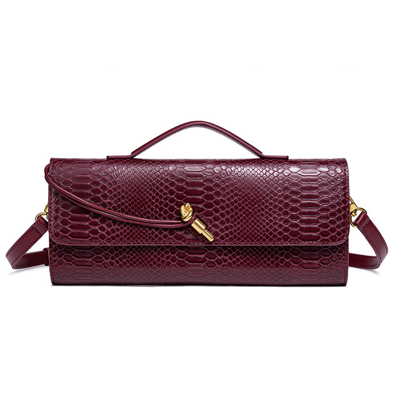Embossed Snake Print Evening Clutch Kalsten
