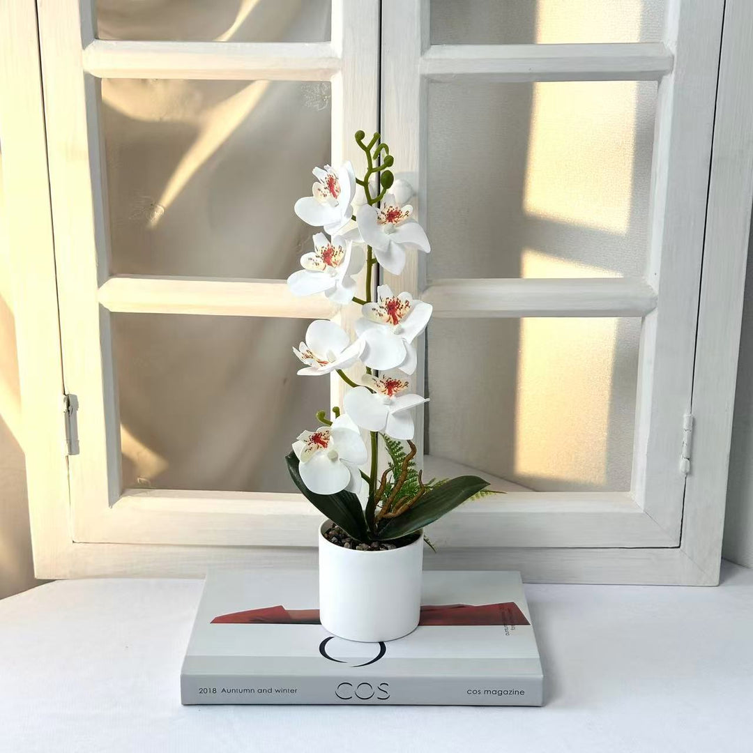 Artificial Orchid Centerpiece for Home Decor and Tabletop Display