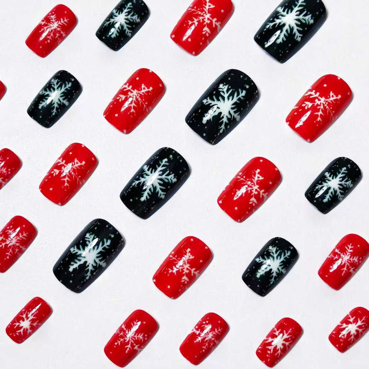 Artificial nails with winter snowflake design Kalsten