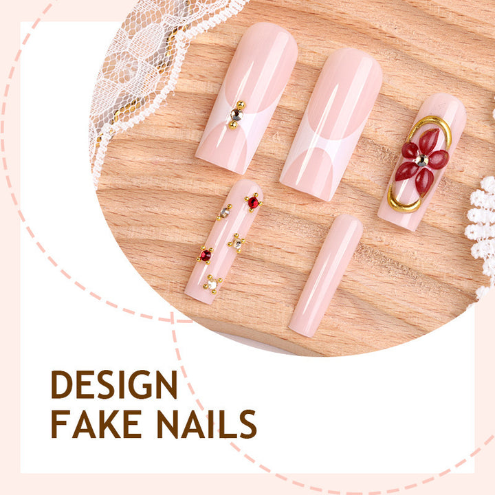 Creative nail art set with floral and elegant decorations Kalsten