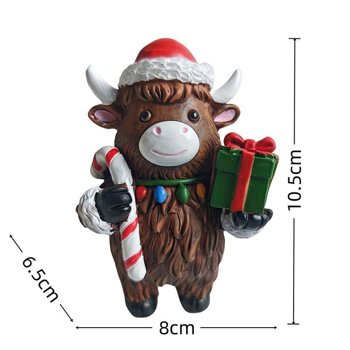Christmas decoration figure in Highlands cattle design Kalsten