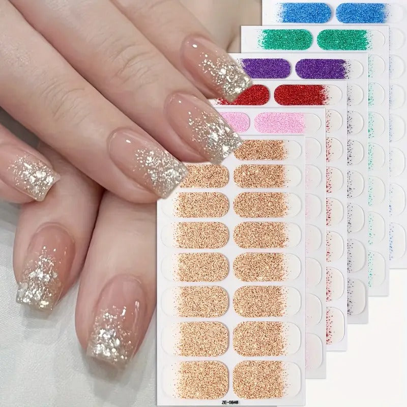 Glamorous Glitter Ombre Nail Wraps
