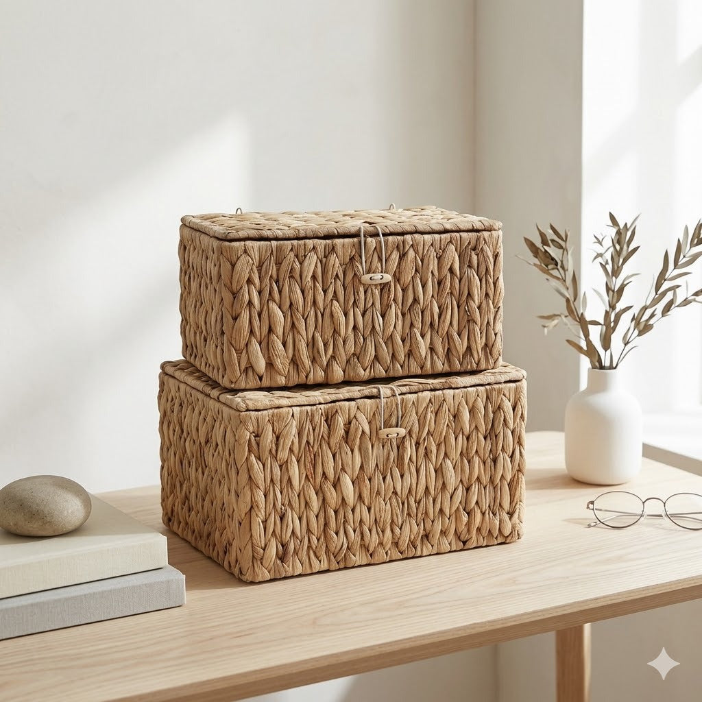 Handcrafted Storage Basket Made of Natural Materials Kalsten