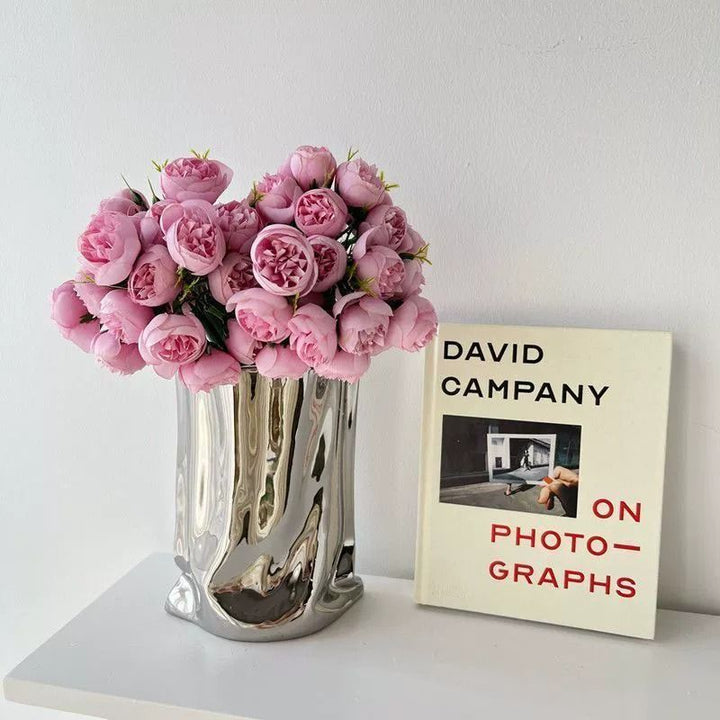 Elegant Faux Peony Flower Bouquet
