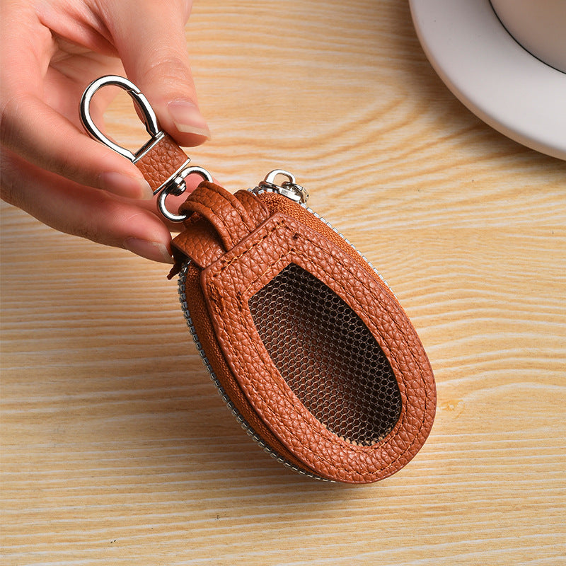Textured Leather Coin Pouch with Clip Kalsten