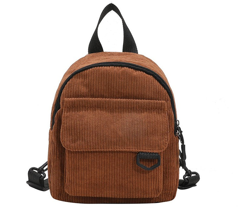Corduroy Textured Mini Backpack Kalsten