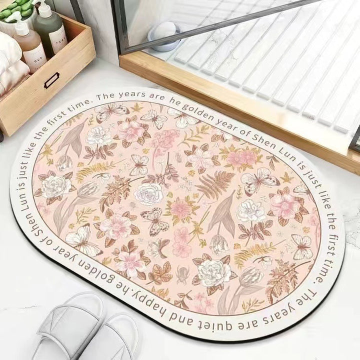 Leaf Patterned Bath Mat Kalsten