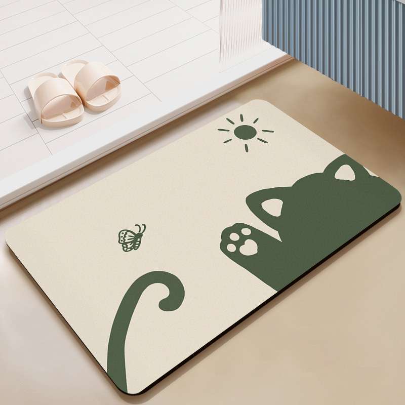 Decorative Elephant-Themed Floor Mat