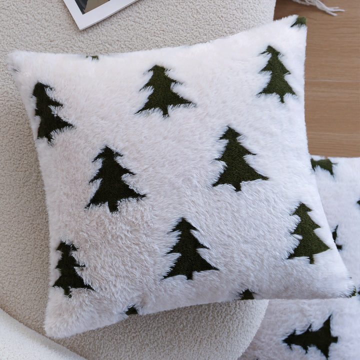 Rectangular plush home cushion with tree tufting Kalsten