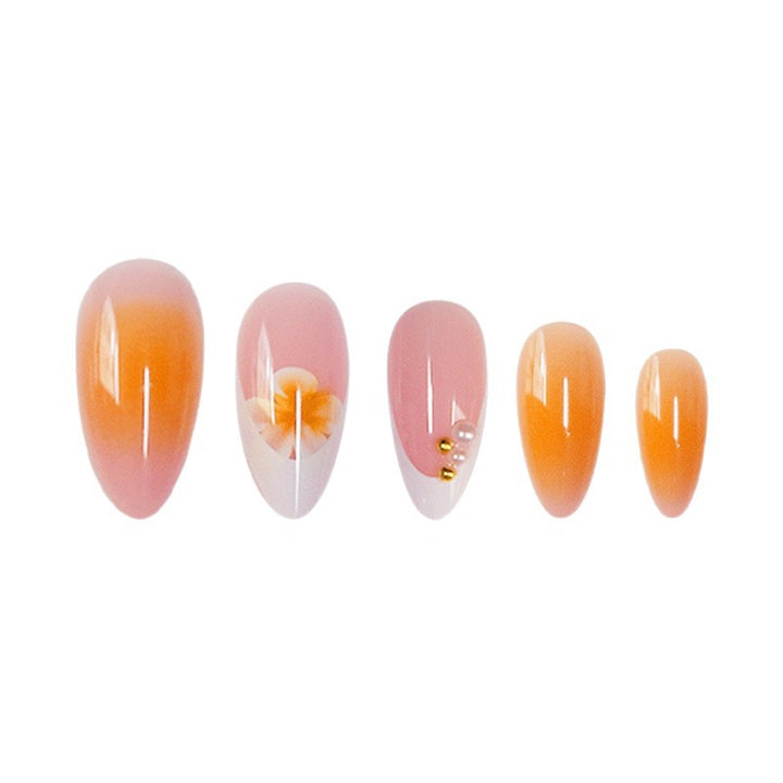 Decorative Floral Acrylic Nail Set Kalsten