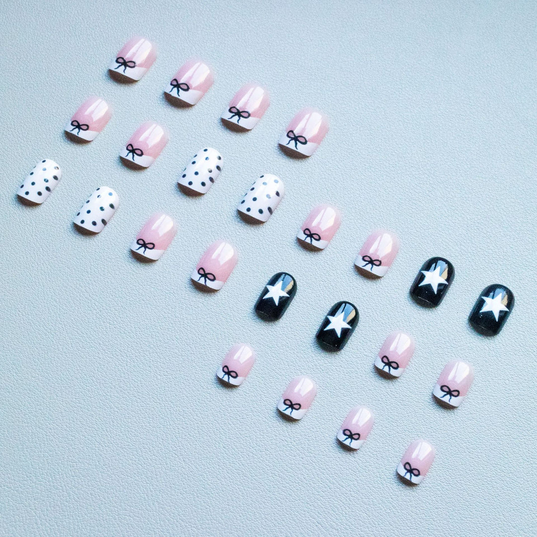 Artistic Geometric and Bow Nail Art Kit