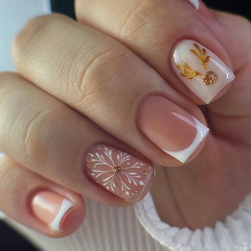 Nail set with elegant Christmas motifs Kalsten