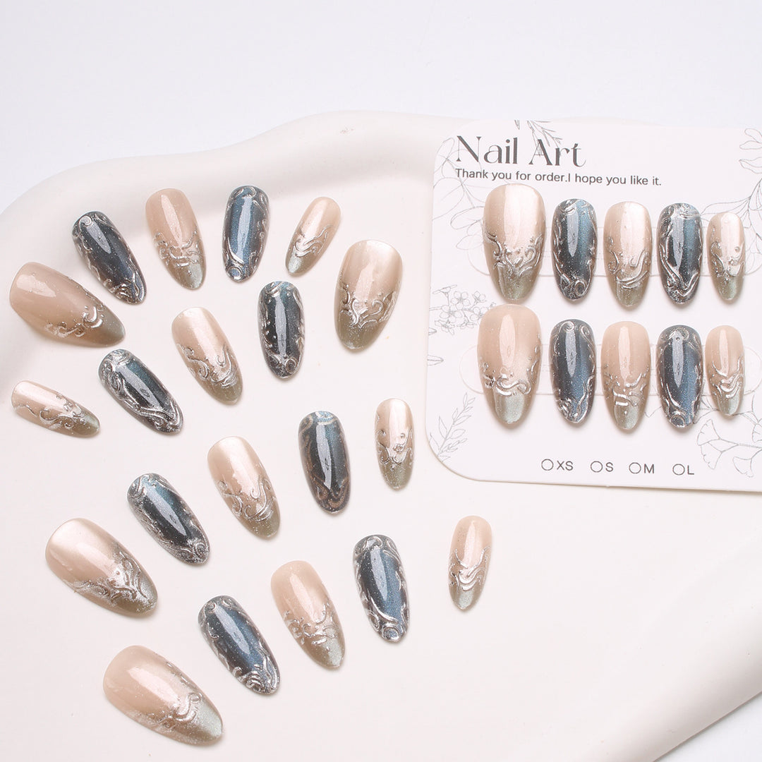 Elegant Glittering Press-On Nails Kalsten