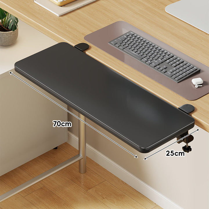 Under-Desk Sliding Keyboard Tray and Desk Extender with Smooth Glide Mount