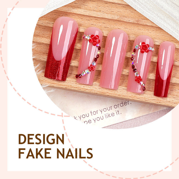 Artificial nail set with luxurious accents and elegant designs Kalsten