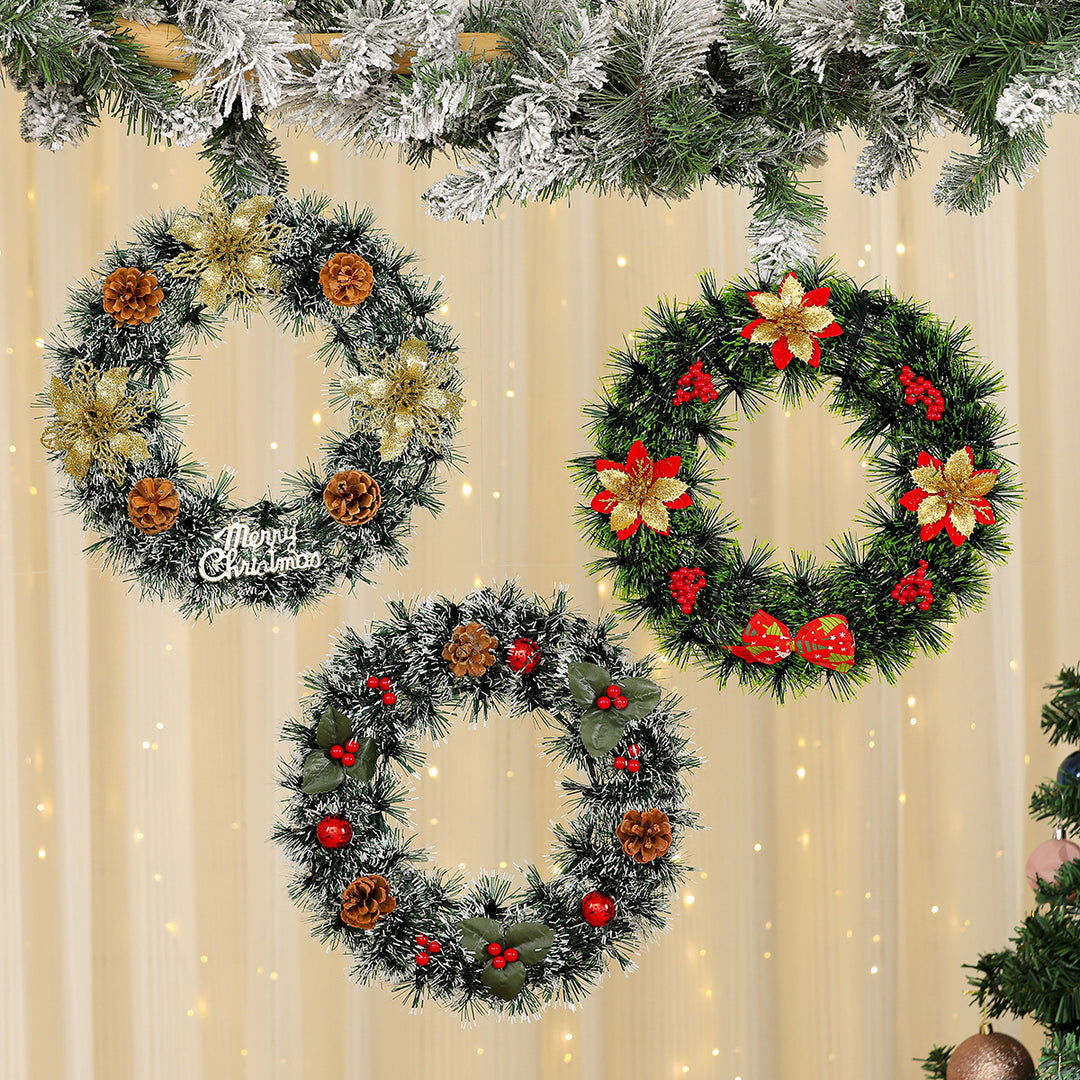 Festive Reindeer Door Wreath Decoration Kalsten