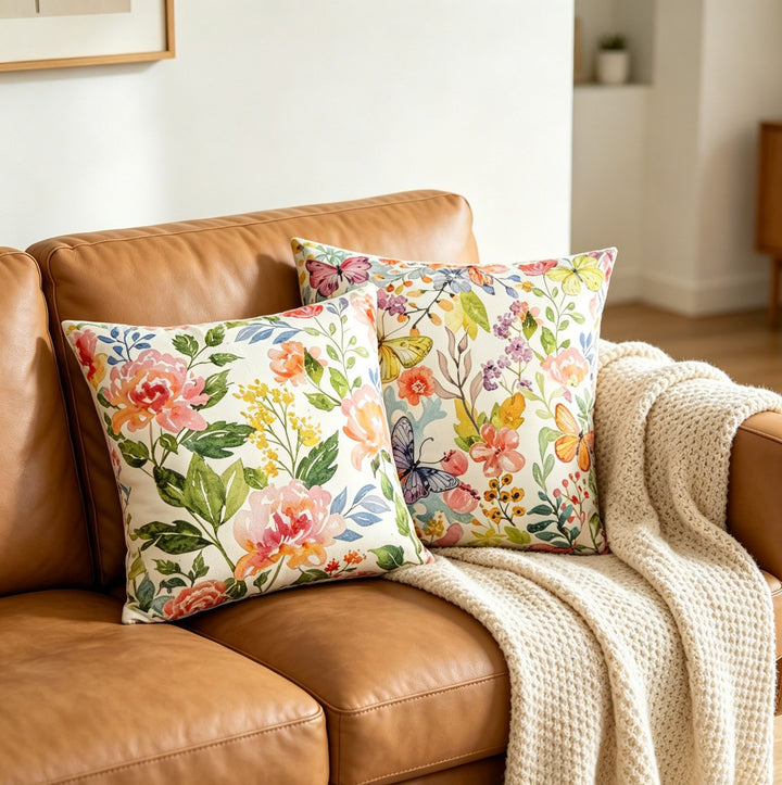 Floral Pattern Decorative Pillow