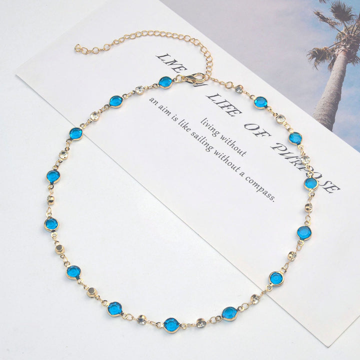 Elegant Stone Rhinestone Necklace Kalsten