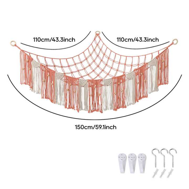 Bohemian Macramé Wall Storage Hammock