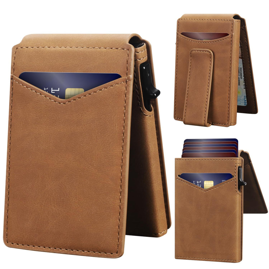 Minimalist RFID-Blocking Leather Card Wallet Kalsten