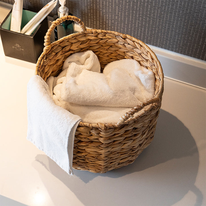 Handwoven decorative basket with heart motif Kalsten