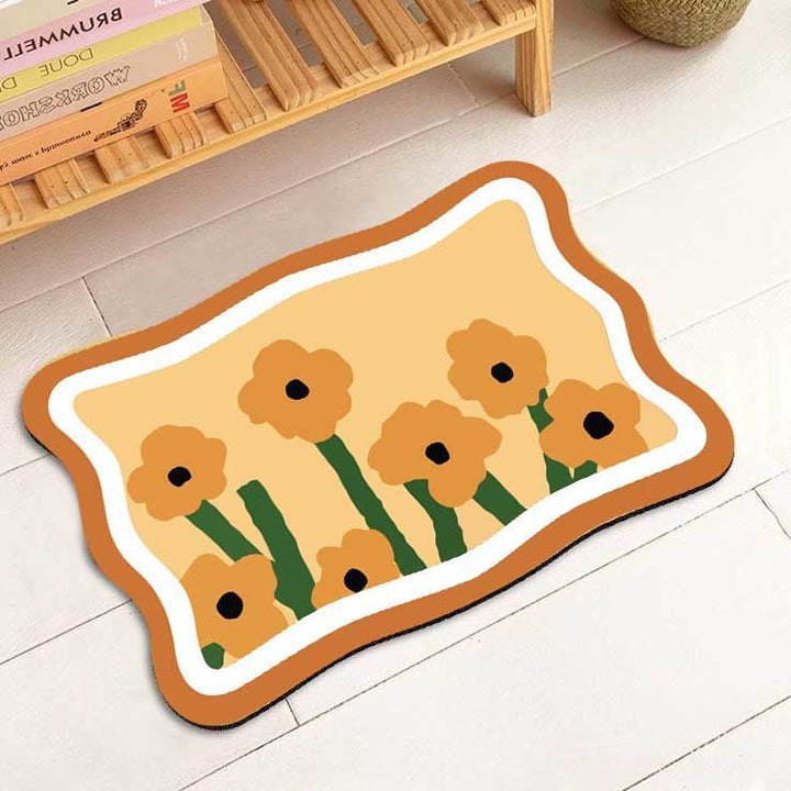 Floral Decorative Area Mat for Home Decor