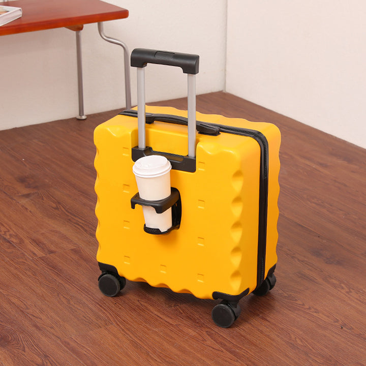 Compact Beverage Holder Rolling Suitcase Kalsten
