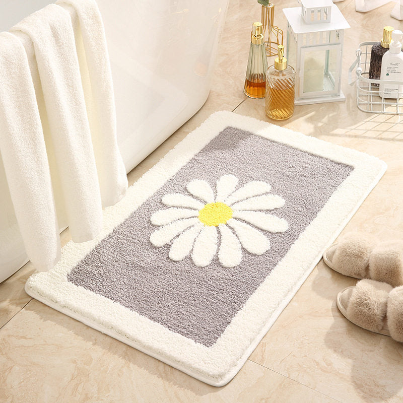 Floral Pattern Bath Rug