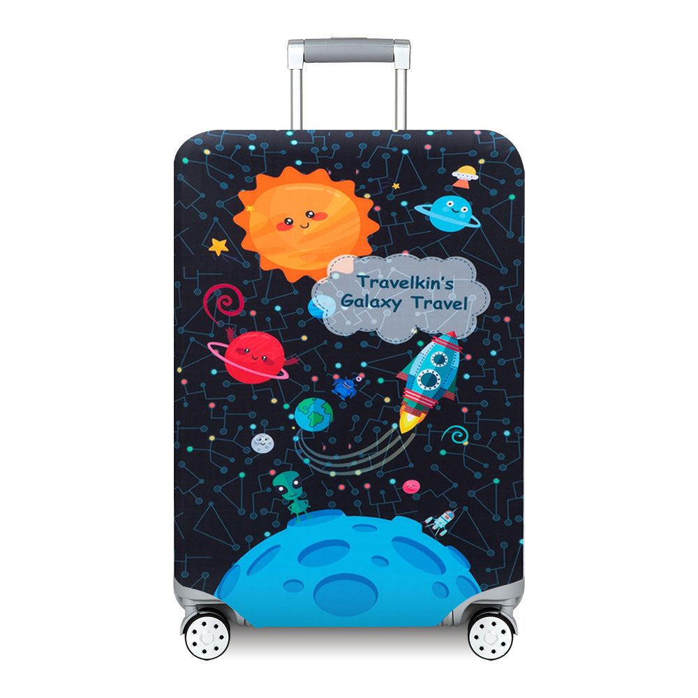 Unisex hard-shell suitcase with modern wave pattern Kalsten