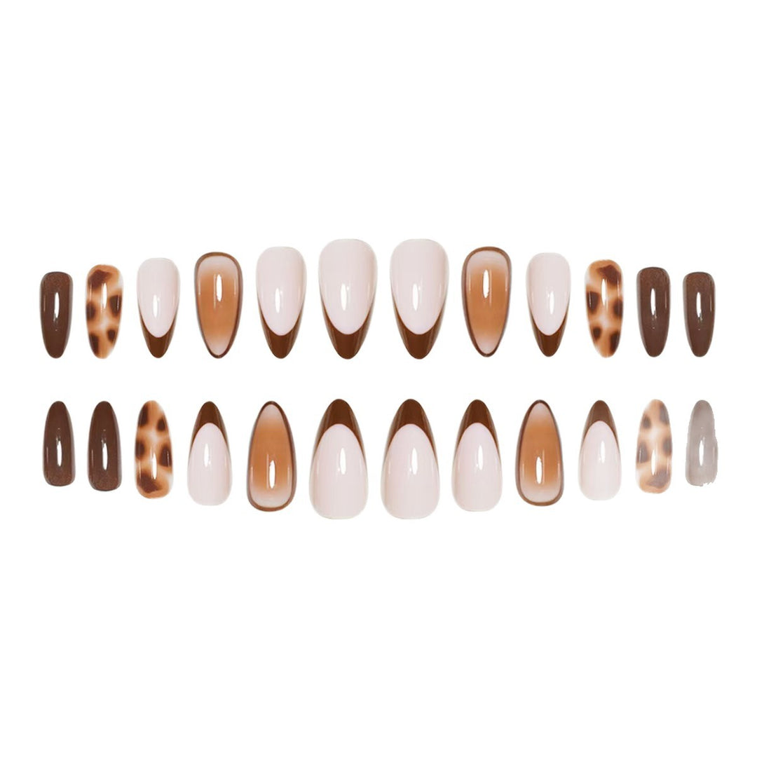 Stiletto Press-On Nails with Chic Leopard Print and Glossy Finish Kalsten