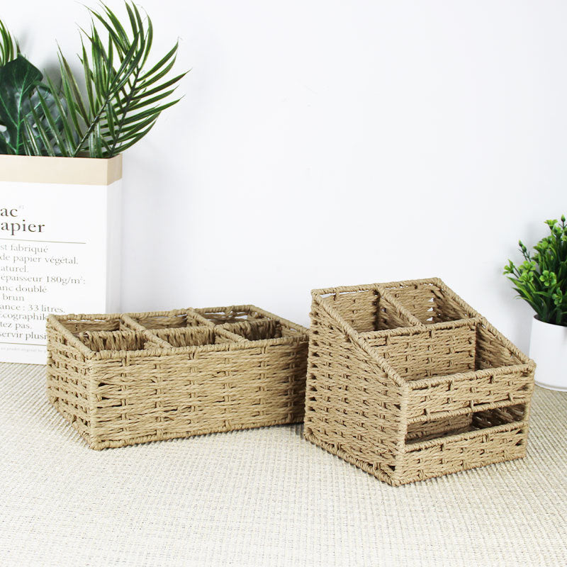 Multi-Sectional Woven Storage Basket Kalsten