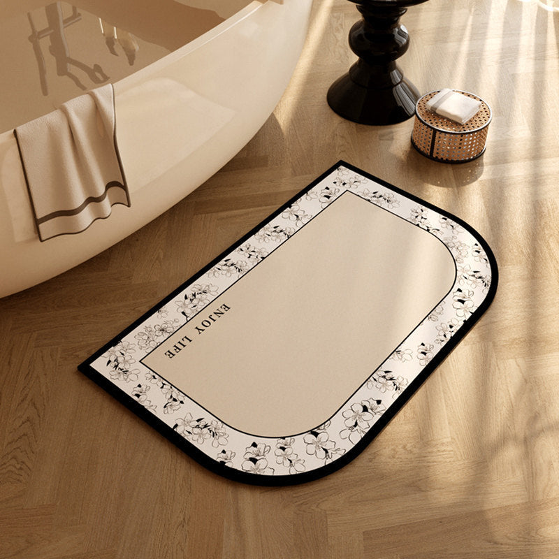 Vintage Patterned Bathroom Mat Kalsten