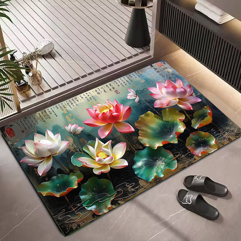 Artistic Koi Fish Area Rug
