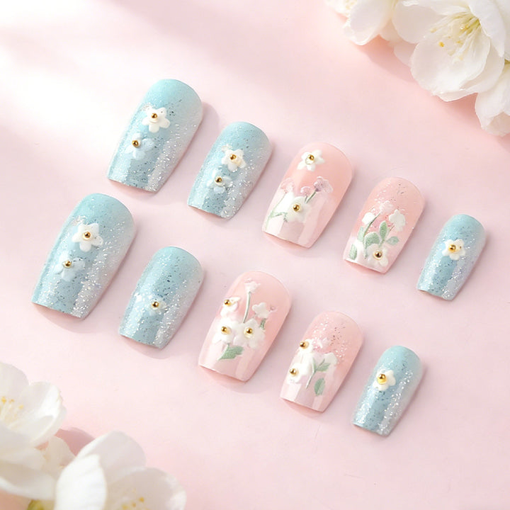 Floral Garden Press-On Nail Art Kalsten