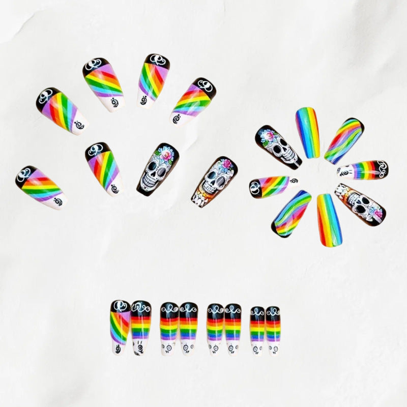 Creative artificial nails with skull design Kalsten
