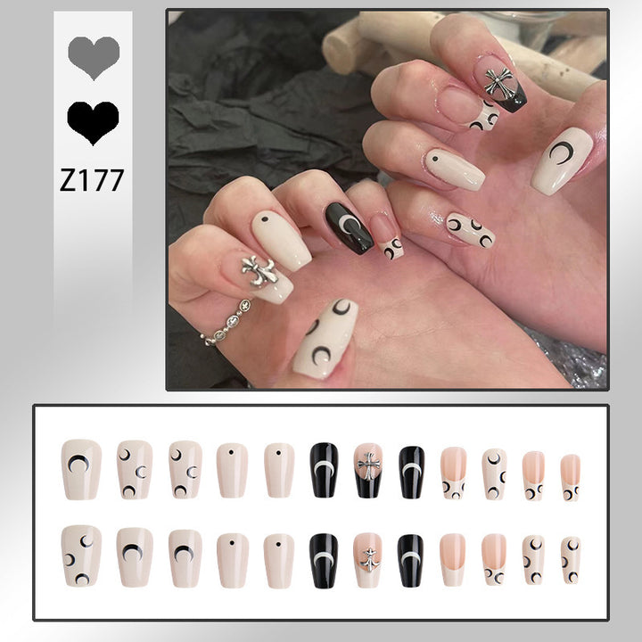 Elegant Rhinestone-Embellished Press-On Nails