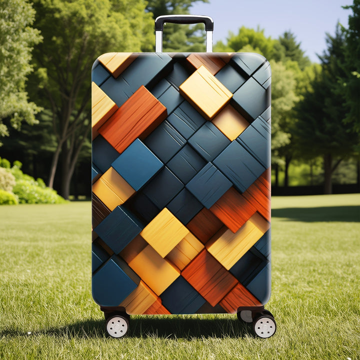 Hard Shell Luggage with Geometric Design Kalsten