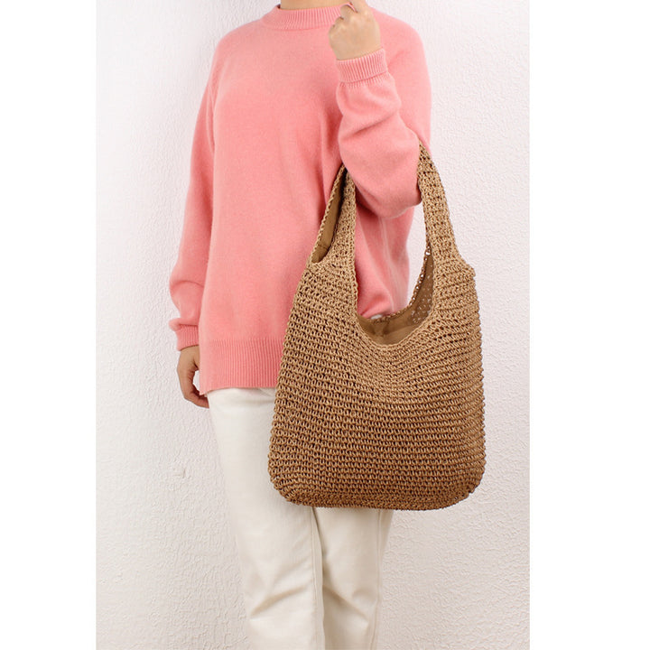 Hand-knotted tote bag made of natural material Kalsten