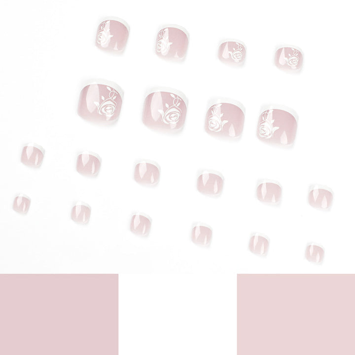Artful toenail art in elegant French style Kalsten