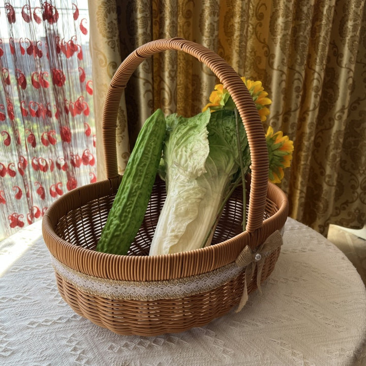 Elegant Woven Picnic Basket Kalsten