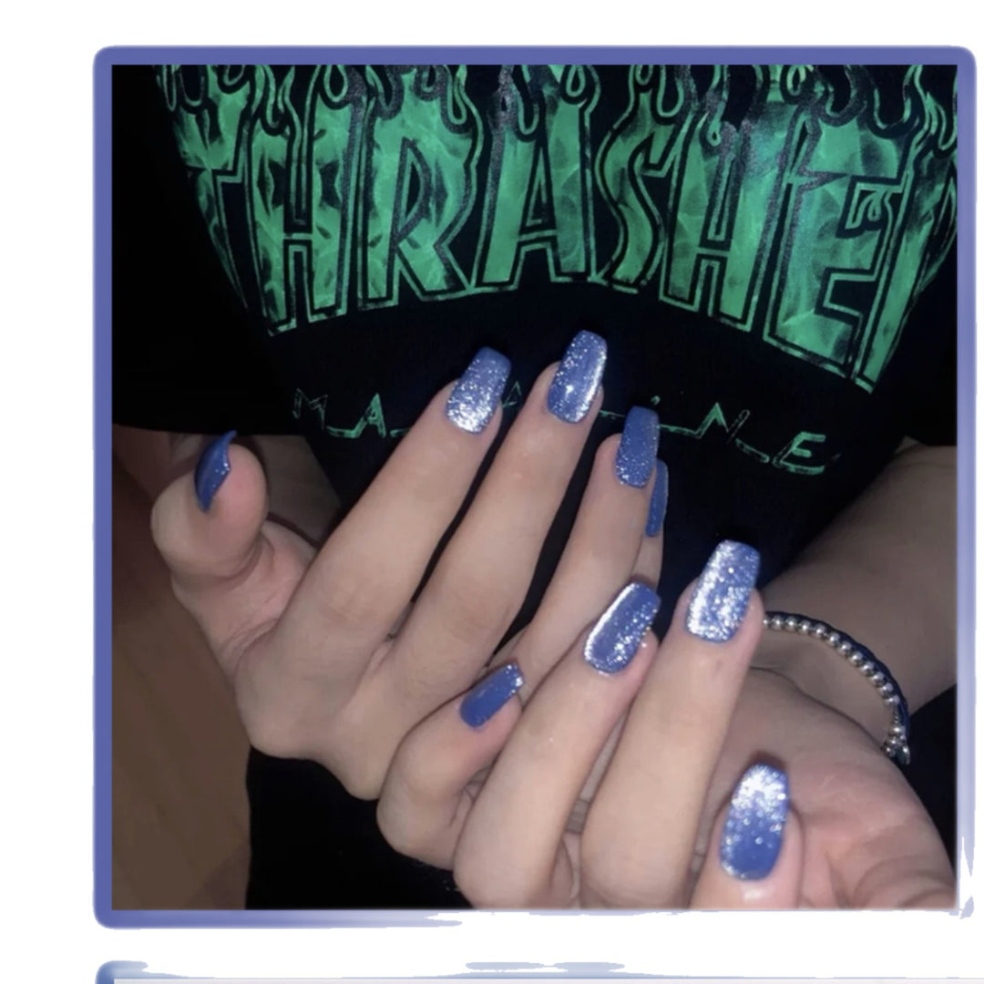 Sparkling Glittered Press-On Nails Kalsten
