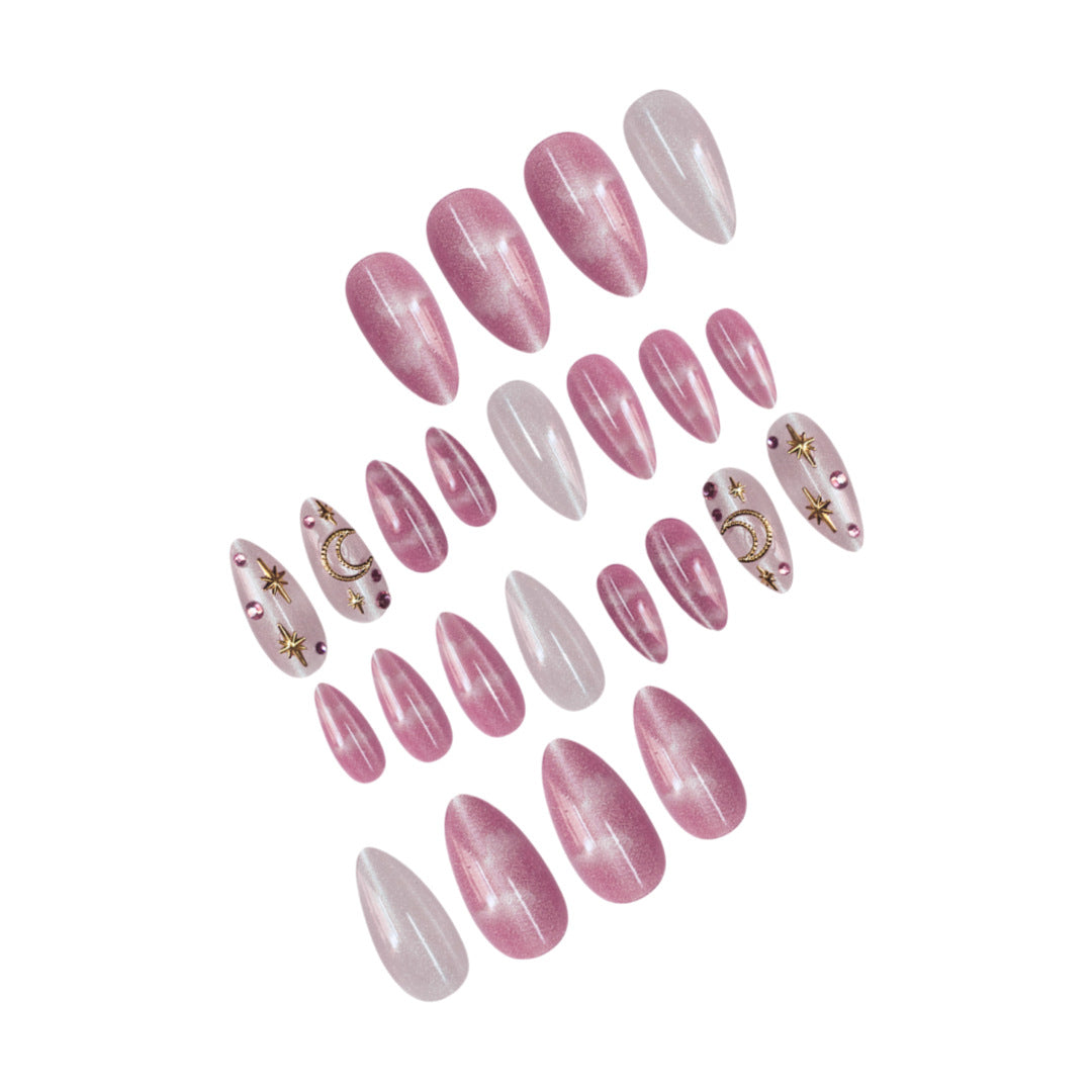 Celestial Themed Press-On Nail Art Kalsten