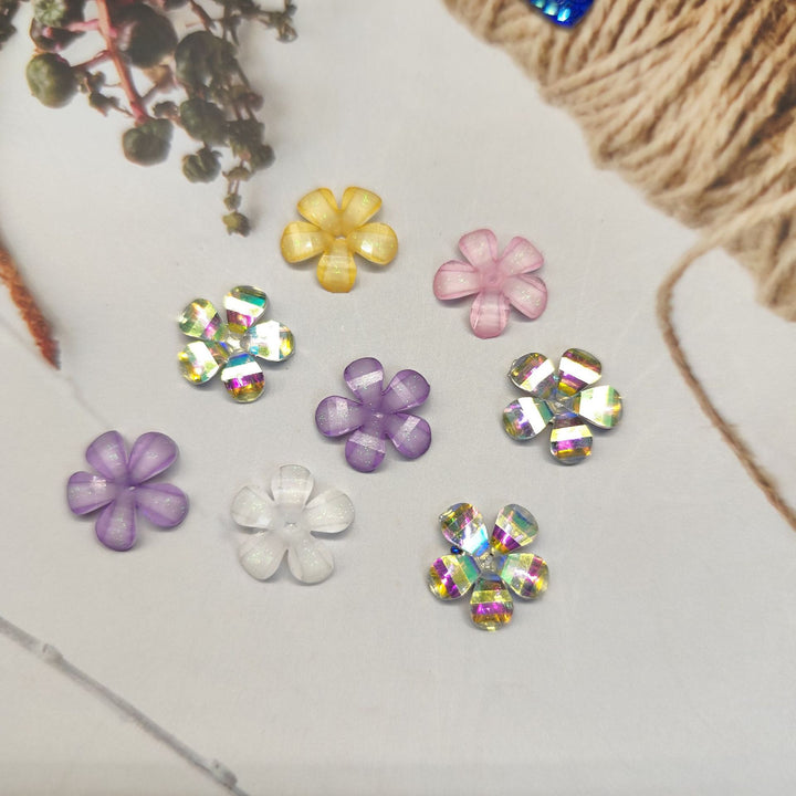 Delicate acrylic flower appliqués Kalsten