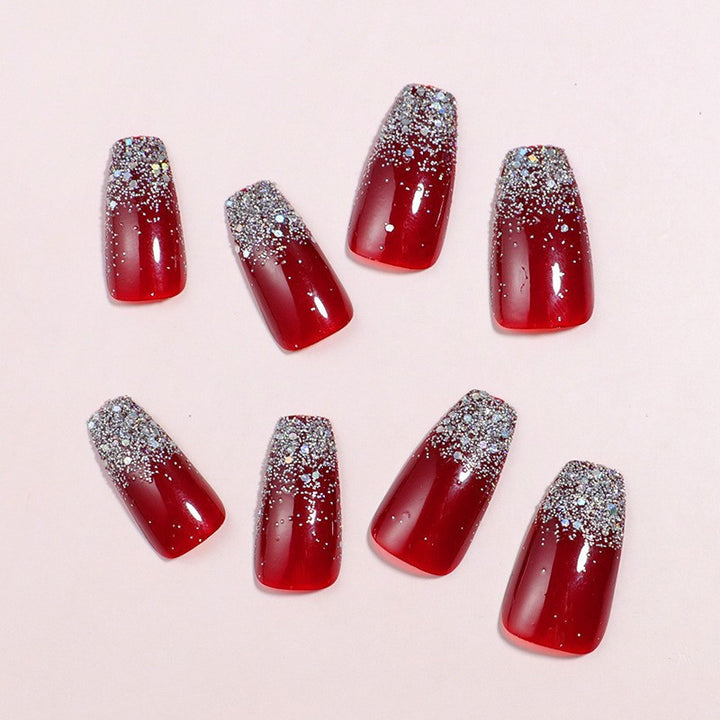 Glittery Gradient Press-On Nail Tips Kalsten